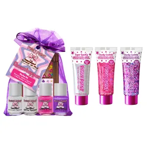 Piggy Paint Star of the Show Set - Showstopper Gift Set with 4 Nail Polishes & 3 Glitter Gels for Hair Face & Body