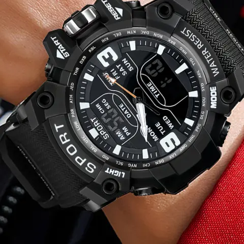 Top New Trendy Fashion High Aesthetic Unisex Teen Multifunctional LED Large Dial Outdoor Waterproof Sports Digital Watch Luminous Quartz Watch Sporty Waterproof Watch Fashionable Wristwatches