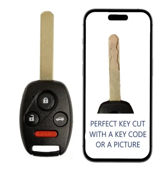 KEY CUT + Remote Key Honda Accord Pilot 2008 - 2015 KR55WK49308 35118-TA0-A00
