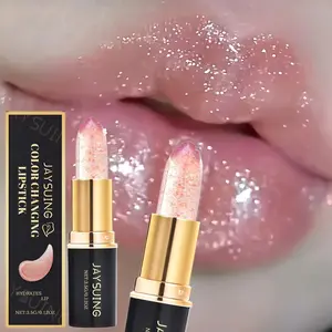 Shimmering Color-Changing Lipstick - Glitter Cosmetic Lip Gloss, Long-Lasting Moisturizing Hydrating Non-Greasy Smooth Formula, Shiny Effect, Suitable for Light Beige Skin Tones, Ideal for Daily Makeup & Beauty Enthusiasts, Moisturize