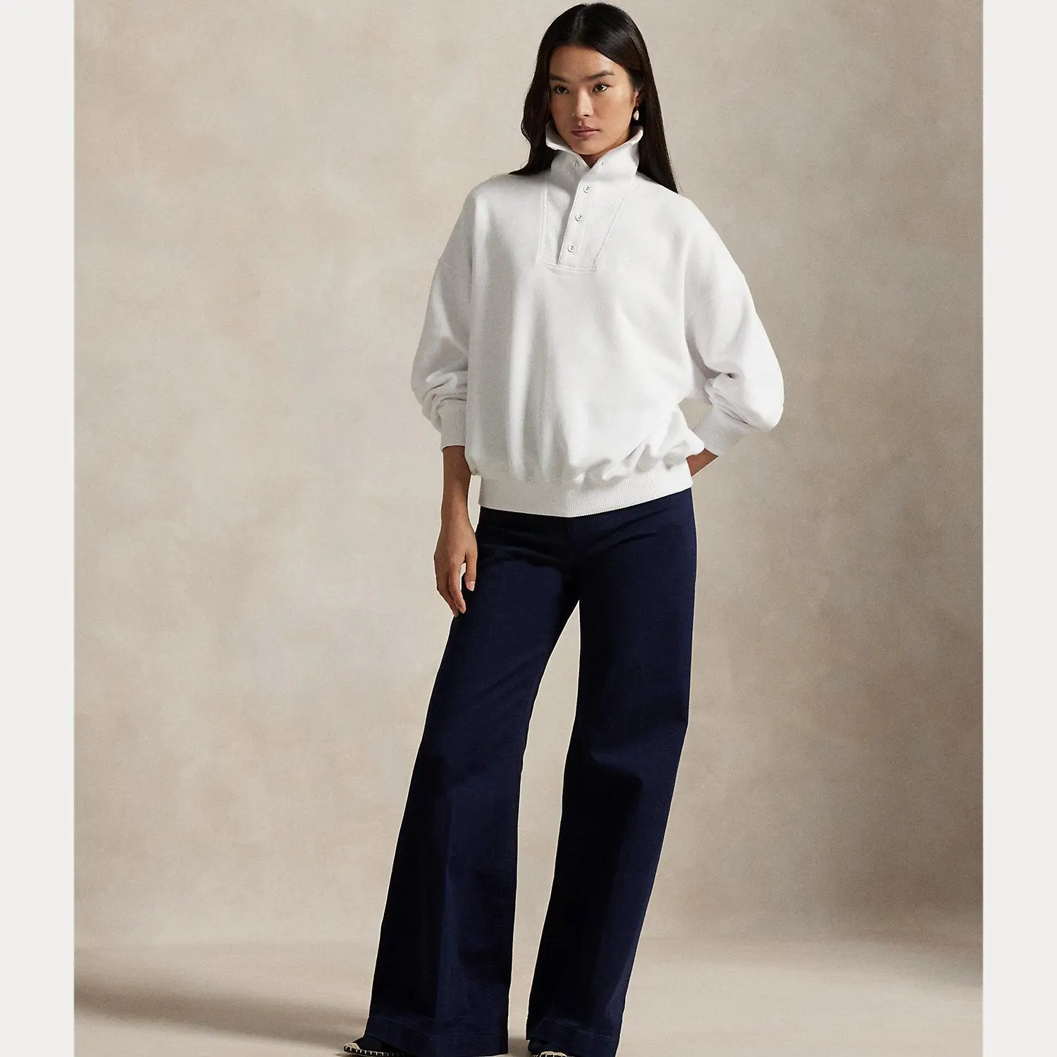 Polo Ralph Lauren - Ribbed-Trim Mockneck Pullover