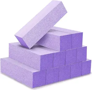 10 PCS Nail Buffer Blocks, Professional 4 Way Buffing Block Files 120/120 Medium Grit for Natural and Acrylic Nails