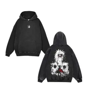 Jiraiya Hoodie Naruto Anime Featuring Legendary Sannin Vintage Wash Design