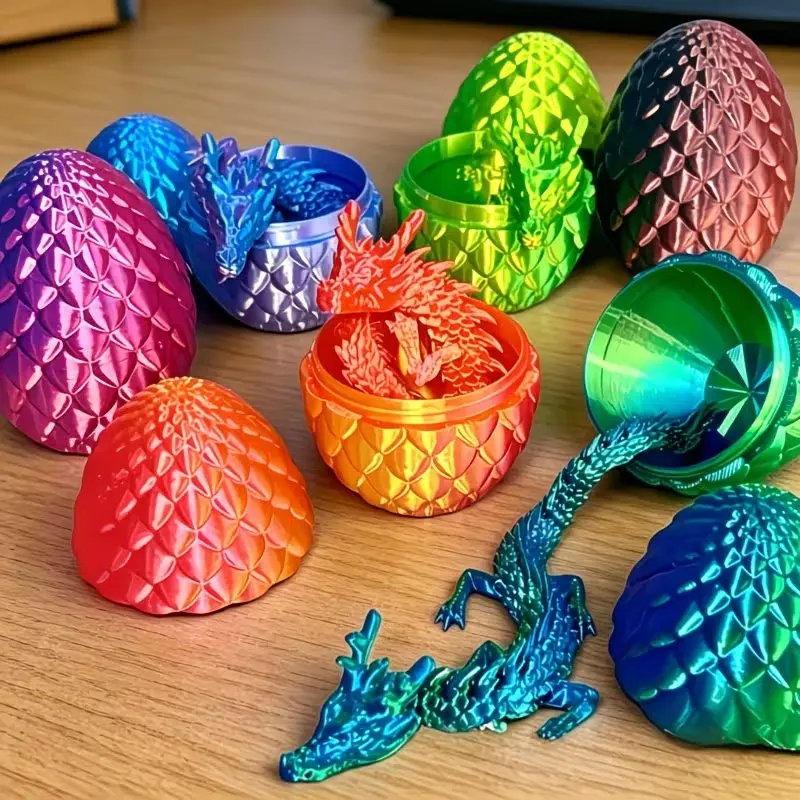 Random Color 3D Dragon-Dragon Egg Set - Decorative Figurines, Collectible Models, Tabletop Sculptures, Home Décor Crafts - Ideal for Holiday Party Decor