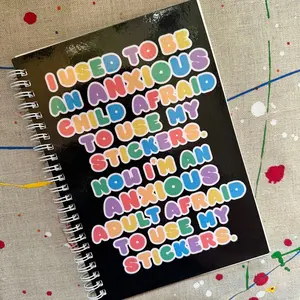 Anxious Adult Reusable Sticker Book Anxiety, ADHD Unused Stickers