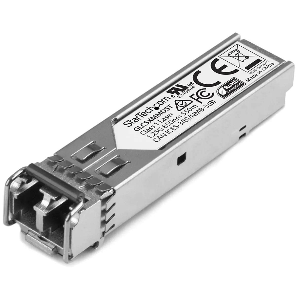 Startech Single Gigabit Fiber SFP Module - 1000Base-Sx, 850nm Wavelength, 1.7"x0.4"x0.4", 1 oz, 550 m, Gigabit Ethernet, Cost-Effective, Cisco GLC-SX-MMD Compatible, Reliable MM Network Connections, Compact Form, OEM Standard