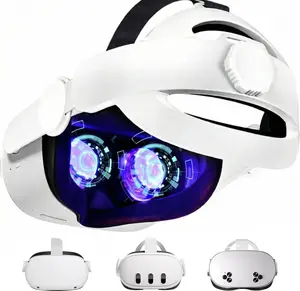 Head Strap for Meta Oculus Quest 2/3/3s, 3-in-1 Adjustable Halo Headband, Replacement for Elite Strap, Enhanced Comfort Gaming Immersion VR Accessories Compatible with Oculus/Meta Quest 2/3/3s