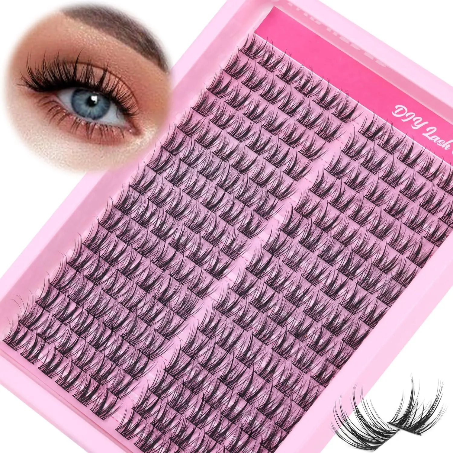 Individual & Volume False Eyelashes for Diy Eyelash Extensions, Cosmetic False Lashes, Diy Makeup Lashes, 1 Box 9-11mm Natural Look Eyelash Extensions, Self Grafting Curl Eyelashes, Diy Eyelashes Kit