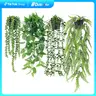 Der Rose 4-Pack Hanging Artificial Plant Set with Pots - Fake Ivy Vine, Faux Eucalyptus, Boston Fern, String of Pearls, Waterproof Leaf Decor, Hanging Flowers for Home Decoration, Artificial Trees