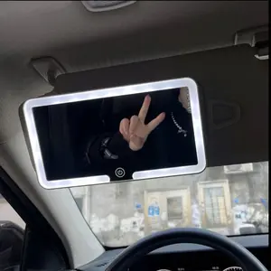 Car LED Makeup Mirror Sun Visor, Portable High-Definition Clear-View Car Mirror, 1 Count Car Accessory for Easy Application.