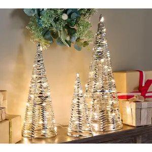 Bethlehem Lights Set of 3 Illuminated Ribbon Trees Bethlehem Lights Set of 3 Illuminated Ribbon Trees