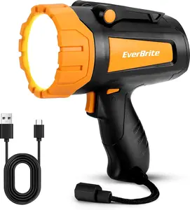 #Summervibes EverBrite Powerful Rechargeable Spotlight, 500lm LED Flashlight with Adjustable Stand, Perfect for Outdoor, Work, Emergency