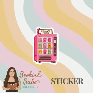 Romance Tropes Vending Machine Bookish Sticker