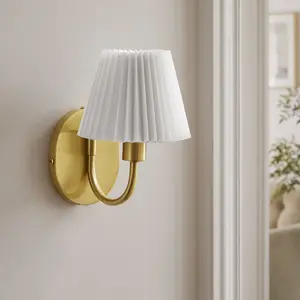 Wave Wall Sconce in Brass