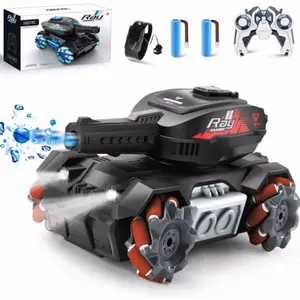 TOPLIVING Y1 RC Truck Drift Gesture Car RC Crawler Scale Water Bullet Shooting All Terrain 4WD Battle Stunt Car with 360°Rotating Lights