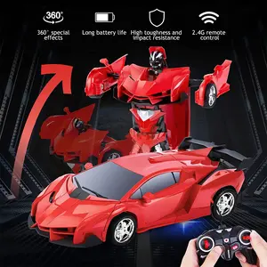 Transform Robot RC Cars, Remote Control Car, One-Button Deformation and 360 Degree Rotating Drifting, PresentBirthday Gift for Boys/Girls