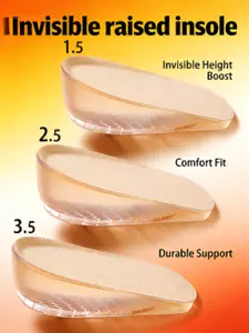 1 pair of invisible height increasing pads, self-adhesive soft pads for both men and women