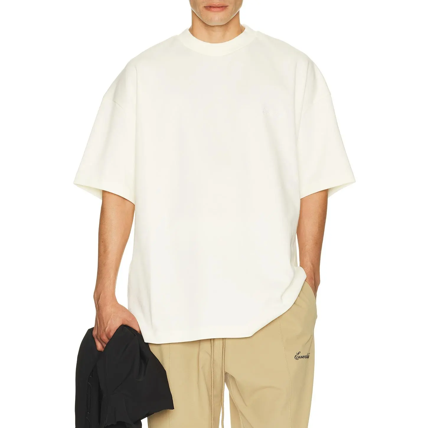 Fear of God ESSENTIALS Signature 90's Short Sleeve Tee in Ivory