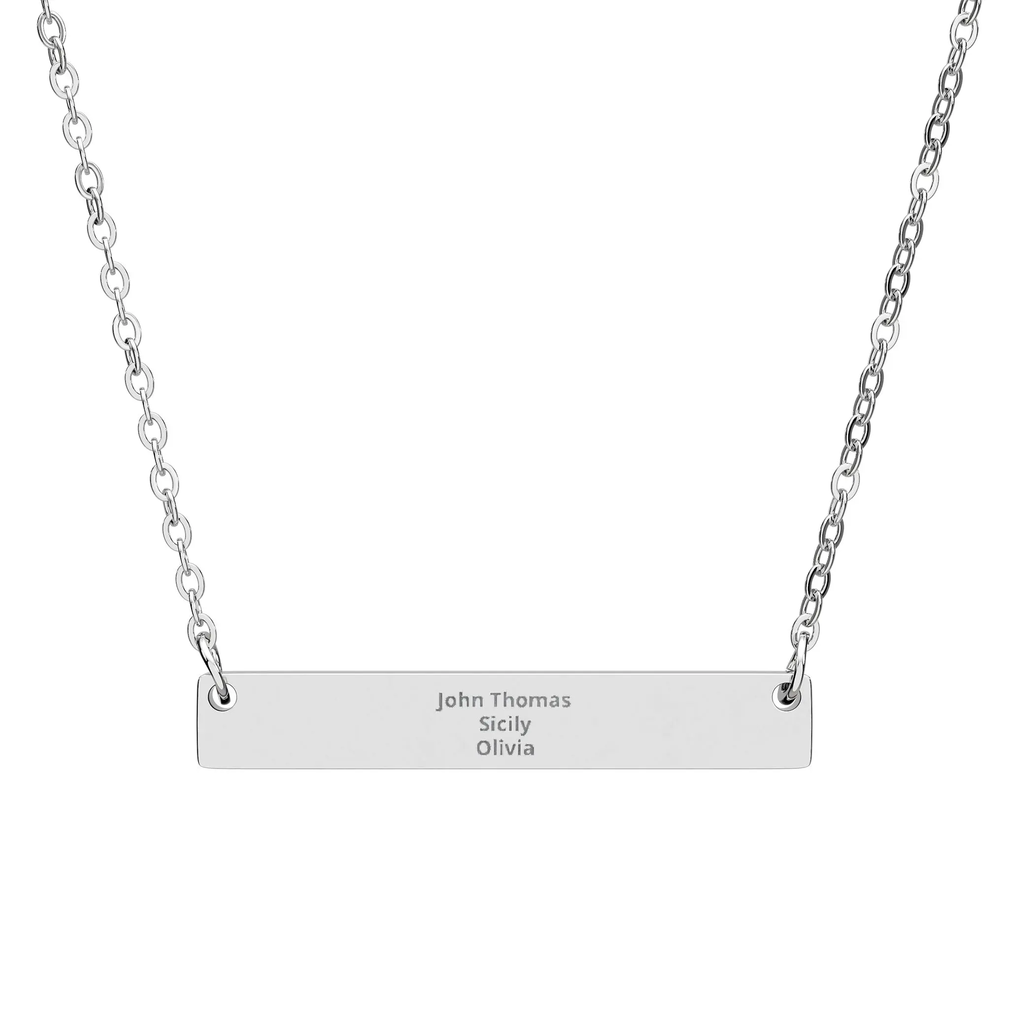 Engraved Personalized Name Plate Necklace