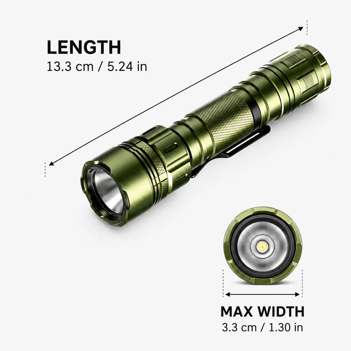 XDOES F90 Mini LED Tactical Handheld Flashlight, 1000 Lumens USB-C Rechargeable Aluminum Pocket Light with 5 Modes, Lock Mode for Everyday Carry, Hiking, Emergency