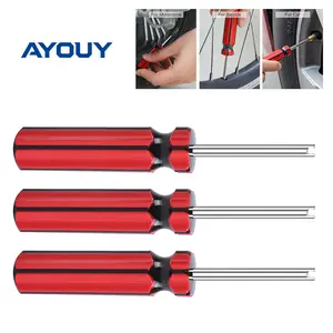 AYOUY 3PCS Valve Core Remover Tool - Single Head Installer for Car Truck Bike Tire Stem Repair and Maintenance