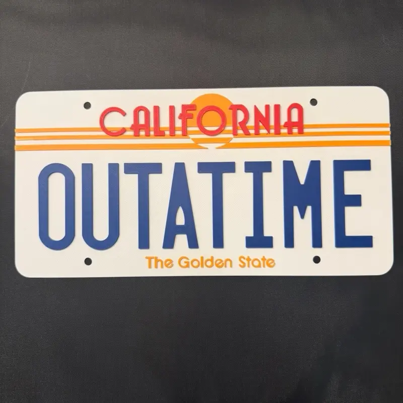Back to the future license plate