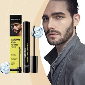 Men's Mustache, Beard & Eyebrow Dye, Moisturizing Long-Lasting Natural Color, Non-Fading Hair Care Solution for Grooming, Beard Brush