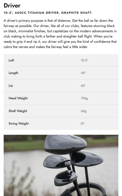 Perform Club Golf Set - No Bag - By Stix Golf