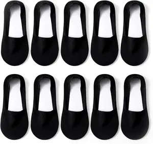 10 Pairs Women No Show Socks, Non Slip Heel Grip Liner Footies for Loafers Flats Heels