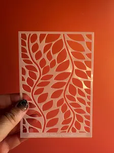 Forest Ferns botanical leaf polymer clay stencil texture sheet