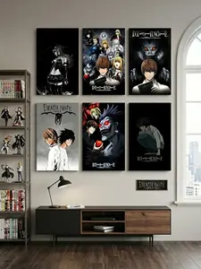Death Note Anime Canvas Wall Art - Eco-Friendly HD Print Poster - Modern Aesthetic Room Decor for Gaming Den, Bedroom & Studio - Premium Framed/Unframed Options