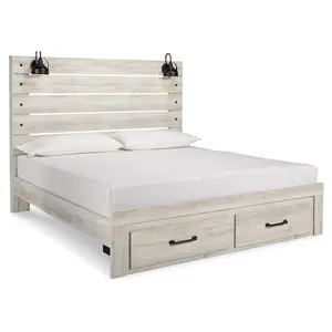 Cambeck King Panel Bed with 2 Storage Drawers