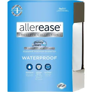 Waterproof Mattress Protector Full Size Stain Protection Allergen Barrier Hot Water & Machine Washable Durable Zippered Knit Mattress Cover with Stretch Corners White