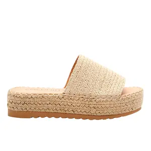 BEACH by Matisse Womens Del Mar Platform Slide Casual Sandals Casual Low Heel 1-2" - Beige