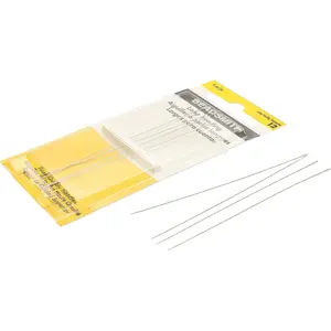 The Beadsmith Extra Long Beading Needles – Size 12, Card of 4 Needles – for Loom Weaving Beadwork, Pearl Stringing and Jewelry Making with Seed Beads