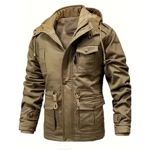 Ultimate Outdoor Explorer Jacket - Windproof, Water-Resistant, Fleece-Lined, Multi-Pocket, Detachable Hood, Breathable, and Durable - Perfect for Hiking, Camping, and Outdoor AdventuresGiftGift