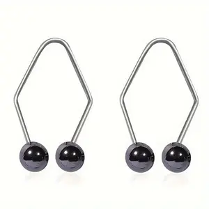 4pcs Set Cute Simple Dimple Maker, Alloy Facial Dimple Creator, Imitation Pearl Mosaic, Analog Stone Creation, Daily Wear, All Season Suitable Nose Rings Set Nose Ring Jewelry