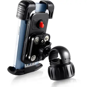 Phone Mount Holder with Vibration Dampener and Upgraded Handlebar Clamp,& Phone Mount Holder,for  16 15 14 13 Pro Max Plus, 4.7-7"