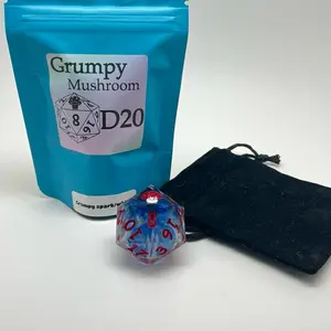 Grumpy Mushroom’s 20 sided math rock - non spindown - 30mm Resin Dice Durable