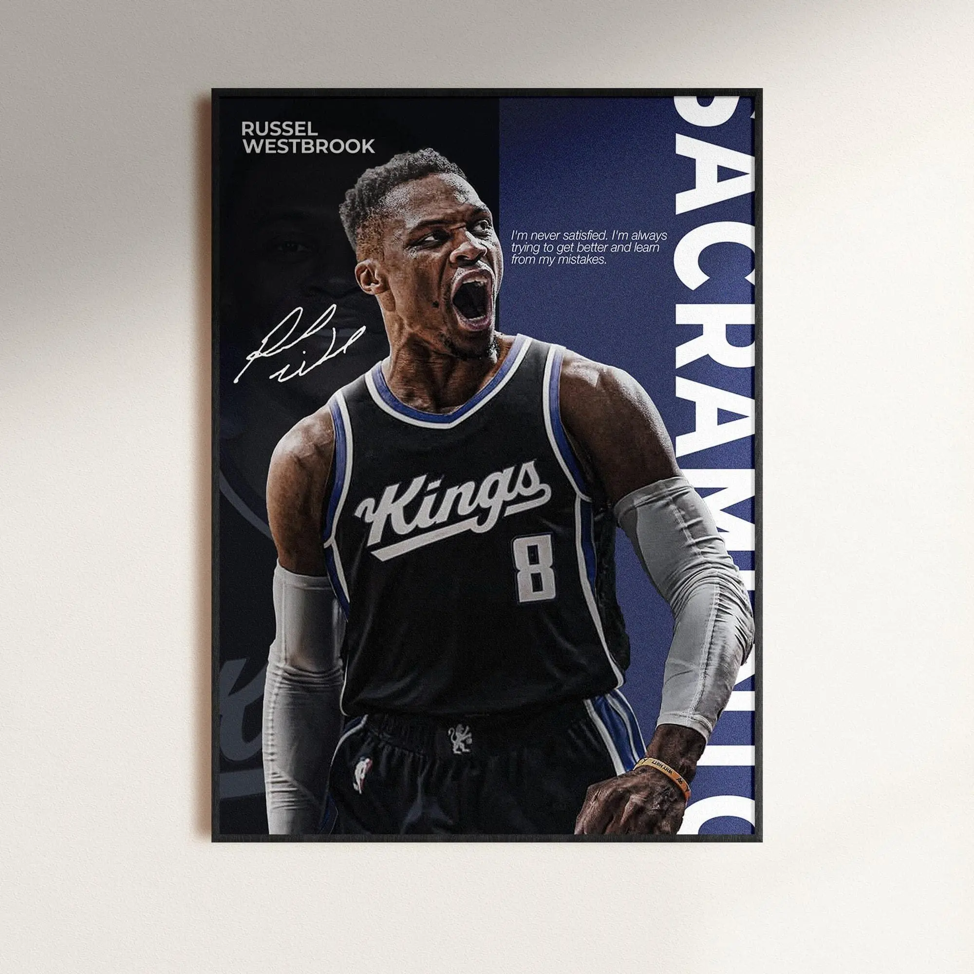 Russell Westbrook Poster, NBA Wall Print, Basketball Digital Download, NBA Poster Print, Sports Decor, OKC Poster, Basketball nba Gift