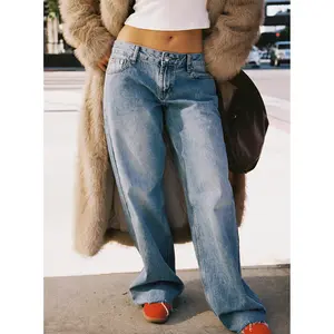 Sabryna Low Rise Straight Leg Jeans Blue