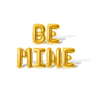 Letter Balloons - BE MINE 16" Inch Alphabet Letters Foil Mylar Balloon Valentine's Day Party Banner