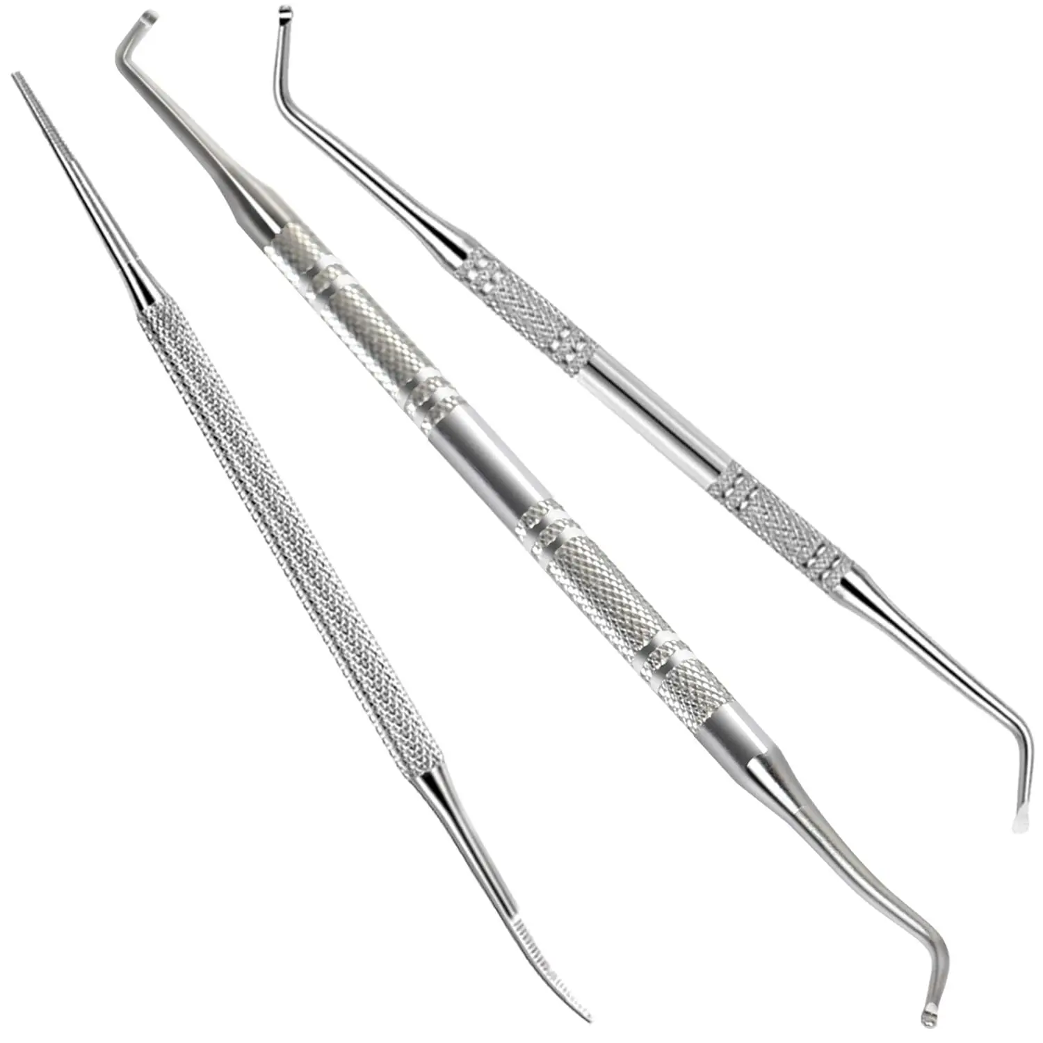 Pedicure Tools for Feet Toenail File and Lifters Surgical Grade Ingrown Toenail Removal Kit Pain Relief Silver