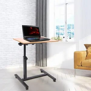 Overbed Table with Wheels, 360° Rotation Computer Mobile Stand Height Adjustable Rolling Cart Over Bed Hospital Table Stand