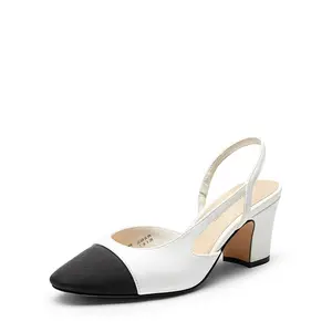 Dream Pairs Women's Ankle-Strap Slingback Cap Toe Flare Heel Pumps - Pointed Toe