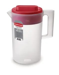 Simply Pour Clear/Red Pitcher Plastic 1 gal Drinkware