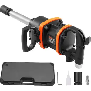 VEVOR 1 Inch Air Impact Wrench, Up to 5175 ft-lbs Beast Reverse Torque Output Pneumatic Impact w/ 8 Inch Anvil for Heavy Duty Machinery/Semi-Truck/BusVEVOR Super Brand Day