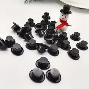 25/50pcs Party Small Decoration Hat Black Top Hat DIY Props Hat Decoration Snowman Hat Groom Hat