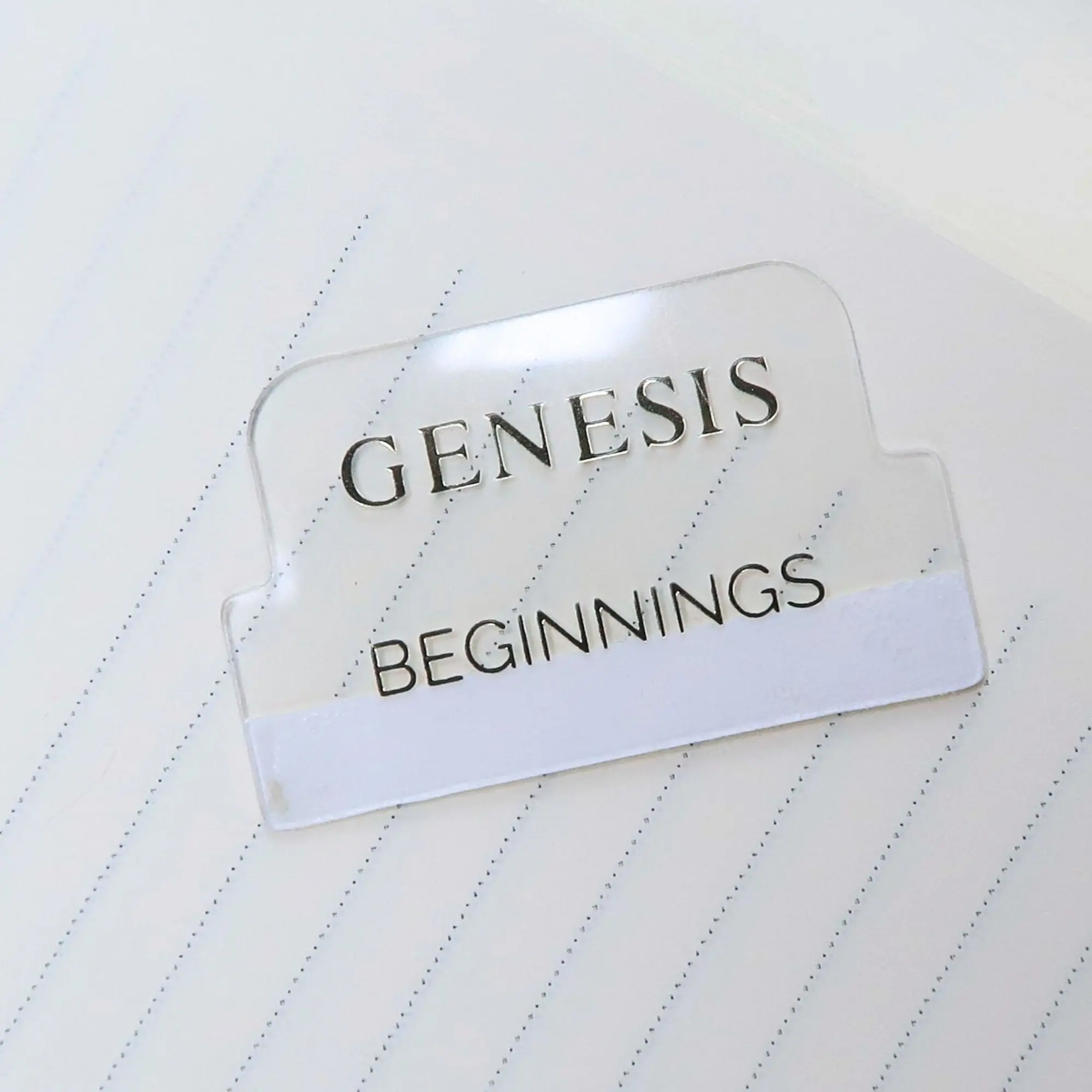 Clear Transparent Bible Tabs with Gold Letters Books of the Bible English Bible Tabs Peel and Stick Christian Book Themes