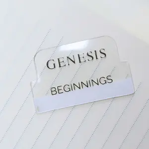 Clear Transparent Bible Tabs with Gold Letters Books of the Bible English Bible Tabs Peel and Stick Christian Book Themes